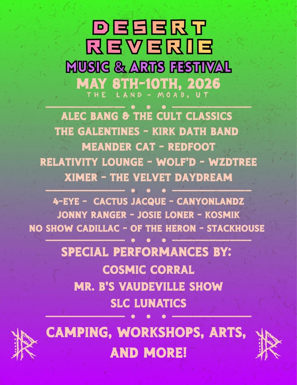 Desert Reverie Music & Arts Festival event flyer