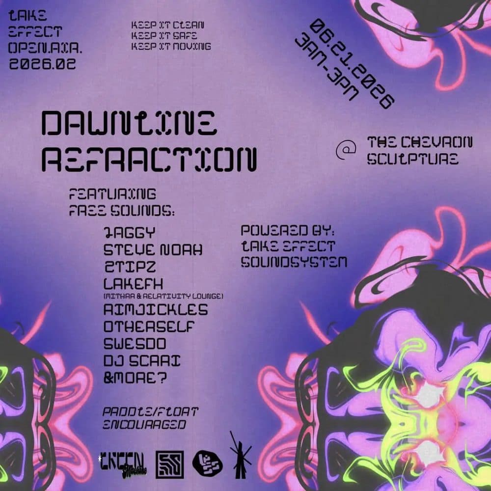 Lake Effect Open Air 2026.02: Dawnline Refraction event flyer